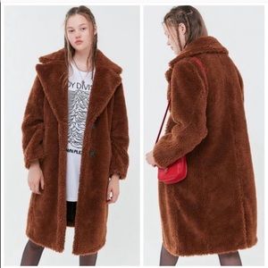 UO Brown Teddy Coat